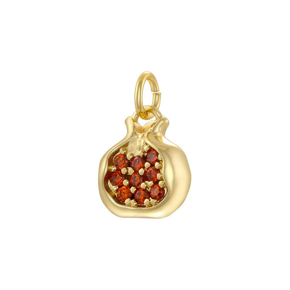 Wholesale Fruit Shaped Copper And Silver Pendant With Zirconia Sweet Style
