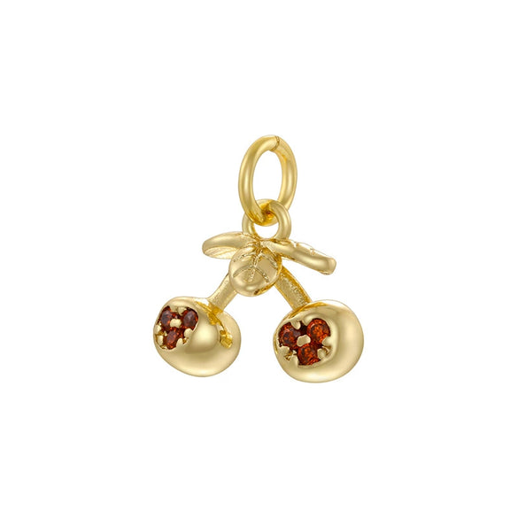 Wholesale Fruit Shaped Copper And Silver Pendant With Zirconia Sweet Style