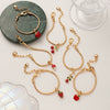 Wholesale Fruit Shaped Copper Plastic Fashionable Bracelet Pendant With Electroplating And Colorful Fruit Pattern