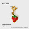 Wholesale Fruit Shaped Electroplated Stainless Steel Cross Chain Pendant Necklace And Bracelet Set For Women