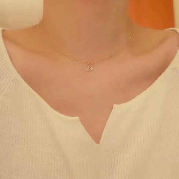 Wholesale Fruit Shaped 925 Sterling Silver Necklace With Diamond Plated Mini Pendant And Ochain For Women