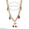 Wholesale Fruit Shaped Titanium Steel Jewelry Electroplated Pendant Collarbone Chain For Women