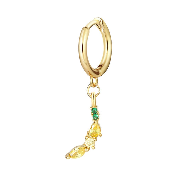 Wholesale Fruit Style Copper Earrings With Real Gold Plating For Women