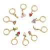 Wholesale Fruit Style Copper Earrings With Real Gold Plating For Women