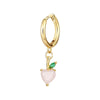 Wholesale Fruit Style Copper Earrings With Real Gold Plating For Women