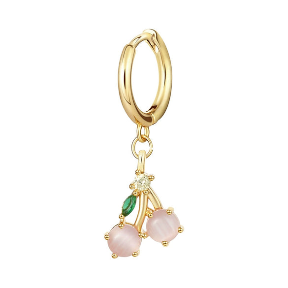 Wholesale Fruit Style Copper Earrings With Real Gold Plating For Women