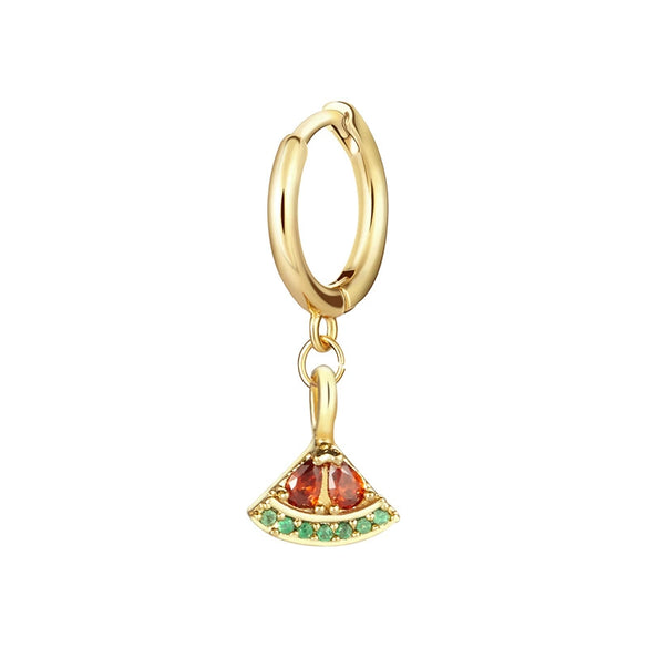 Wholesale Fruit Style Copper Earrings With Real Gold Plating For Women