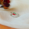 Wholesale Fruit Style Copper Open Ring With Microinlaid Zircon For Women Electroplated