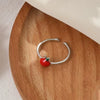 Wholesale Fruit Style Copper Open Ring With Microinlaid Zircon For Women Electroplated