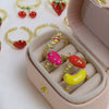 Wholesale Fruit Style Copper Ring With Electroplating For Ladies