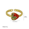 Wholesale Fruit Style Copper Ring With Electroplating For Ladies