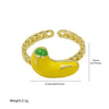 Wholesale Fruit Style Copper Ring With Electroplating For Ladies
