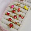 Wholesale Fruit Style Copper Ring With Electroplating For Ladies