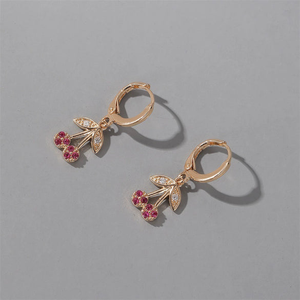 Wholesale Fruit Style Plastic And Resin Earrings For Women With Electroplating