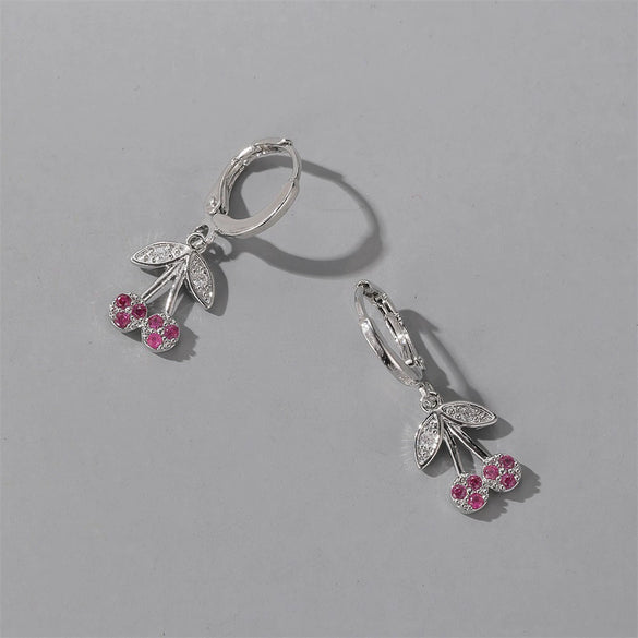 Wholesale Fruit Style Plastic And Resin Earrings For Women With Electroplating
