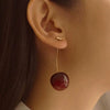 Wholesale Fruit Style Plastic And Resin Earrings For Women With Electroplating