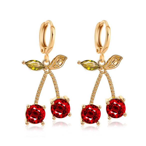 Wholesale Fruit Style Plastic And Resin Earrings For Women With Electroplating