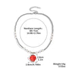 Wholesale Fruitshape Plastic Resin Alloy Jewelry With Electroplating For Women Strawberry Cherry Pendant Necklace