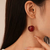 Wholesale Fruitstyle Resin Earrings For Women With Electroplating Process