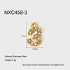 Wholesale Full Zirconia Lucky Pendant 18K Gold Plated Stainless Steel Diamond Processed Jewelry Accessory Charm