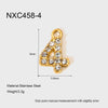 Wholesale Full Zirconia Lucky Pendant 18K Gold Plated Stainless Steel Diamond Processed Jewelry Accessory Charm