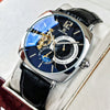 Wholesale Fully Automatic Mechanical Casual Men's Watch With Square Dial Made Of Alloy Case Stainless Steel Buckle Genuine Leather Strap And Mineral Reinforced Glass Mirror