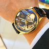 Wholesale Fully Automatic Mechanical Men's Watch With Hollow Tourbillon Luminous Waterproof Retro Style Alloy Case Stainless Steel Strap And Buckle Mineral Reinforced Glass Mirror