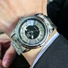 Wholesale Fully Automatic Mechanical Men's Watch With Stainless Steel Strap And Round Dial Made Of Alloy And Mineral Reinforced Glass