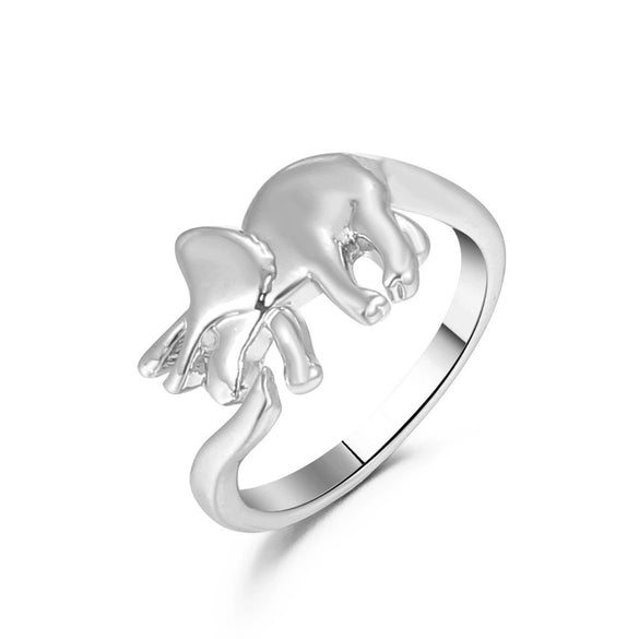 Wholesale Funny Dinosaur Open Geometric Animal Ring In Copper With Electroplating For Women And Unisex