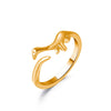 Wholesale Funny Dinosaur Open Geometric Animal Ring In Copper With Electroplating For Women And Unisex