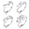 Wholesale Funny Dinosaur Open Geometric Animal Ring In Copper With Electroplating For Women And Unisex