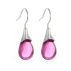 Wholesale Gems Inlaid Drop Shaped Imitation Cat's Eye Stone Fashion Earrings With Electroplating