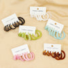 Wholesale Geometric Acetic Acid Plate C Shaped Creative Retro Multicolor Plastic Earrings 3 Pair Set With Polishing Treatment For Women