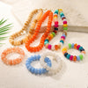 Wholesale Geometric Acrylic And Goldplated Stainless Steel Handmade Beaded Jewelry Set For Women