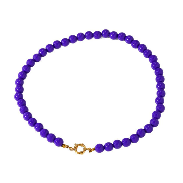 Wholesale Geometric Acrylic And Stainless Steel Gold Plated Ochain Pendant Necklace For Women