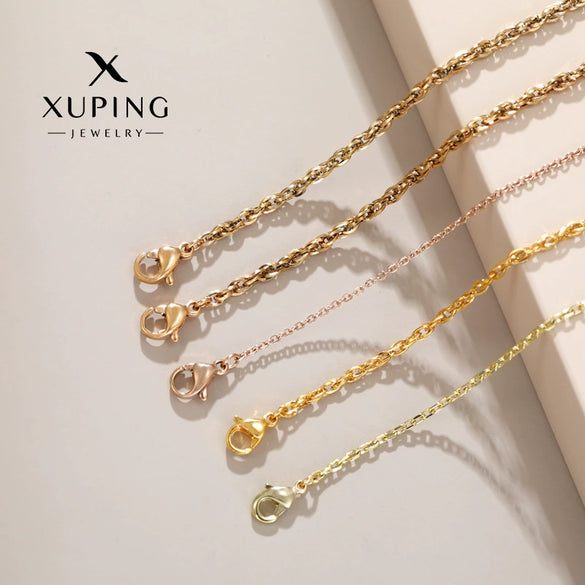 Wholesale Geometric Alloy And Stainless Steel Necklace For Women With Electroplating Single Chain Clavicle Chain Simple Style