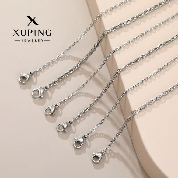 Wholesale Geometric Alloy And Stainless Steel Necklace For Women With Electroplating Single Chain Clavicle Chain Simple Style