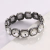 Wholesale Geometric Alloy Diamond Set Elastic Stackable Splicing Bracelet For Women