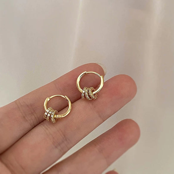 Wholesale Geometric Alloy Earrings With 925 Silver Needles And Electroplating Treatment For Women Simple Fashion Temperament