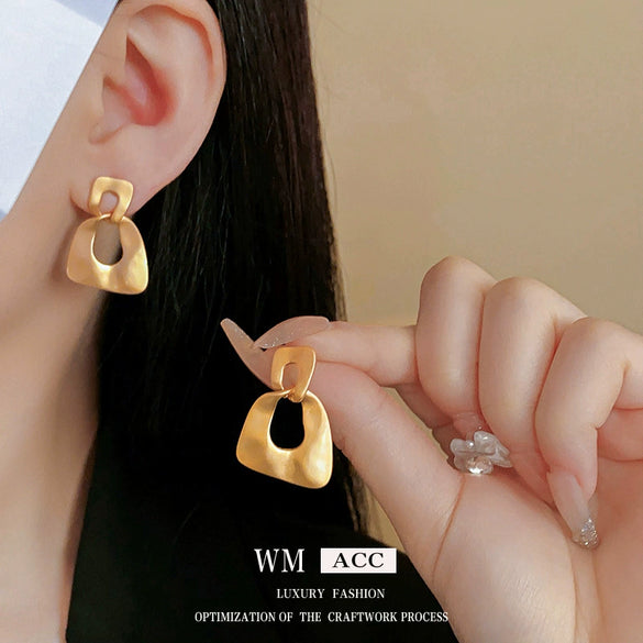 Wholesale Geometric Alloy Earrings With 925 Silver Needles And Electroplating Treatment For Women Simple Fashion Temperament