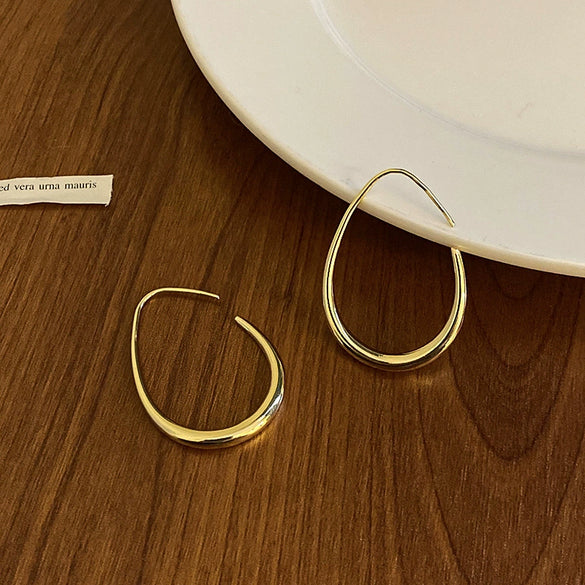 Wholesale Geometric Alloy Earrings With 925 Silver Needles And Electroplating Treatment For Women Simple Fashion Temperament