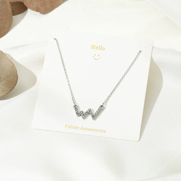 Wholesale Geometric Alloy Pendant Necklace With Snake Bone Chain For Women