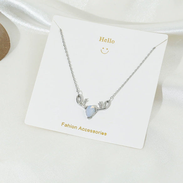 Wholesale Geometric Alloy Pendant Necklace With Snake Bone Chain For Women