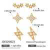 Wholesale Geometric And Star Pattern Electroplated Stainless Steel Women's Earrings