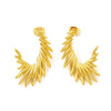 Wholesale Geometric Angel Wings Titanium Steel Electroplated Earrings For Women