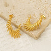 Wholesale Geometric Angel Wings Titanium Steel Electroplated Earrings For Women