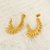 Wholesale Geometric Angel Wings Titanium Steel Electroplated Earrings For Women