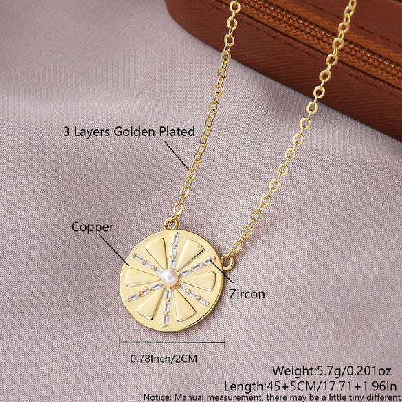 Wholesale Geometric Animal Zodiac Copper Electroplated Pendant Necklace With O Chain