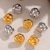 Wholesale Geometric Asymmetric Design 316L Stainless Steel Earrings With Electroplating For Women