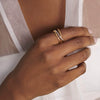 Wholesale Geometric Asymmetrical Threelayer Cross Ring Silver Electroplating For Unisex